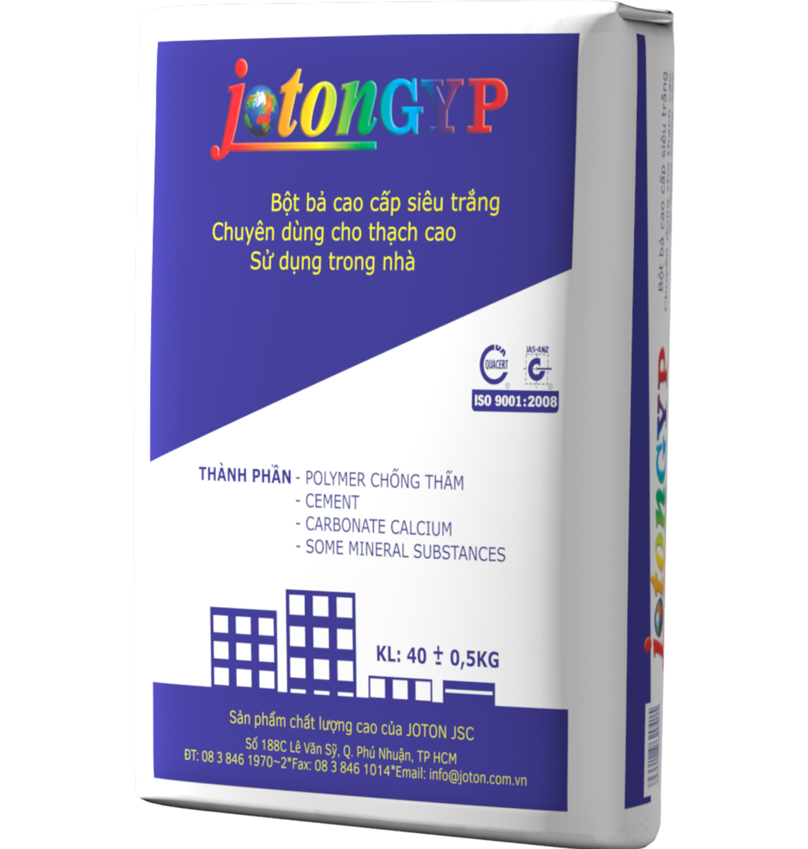 BỘT BẢ CHO THẠCH CAO JOTON JOGYP/ Skim Coat for gypsum